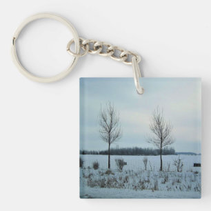 Rural View in Quebec, Canada Keychain