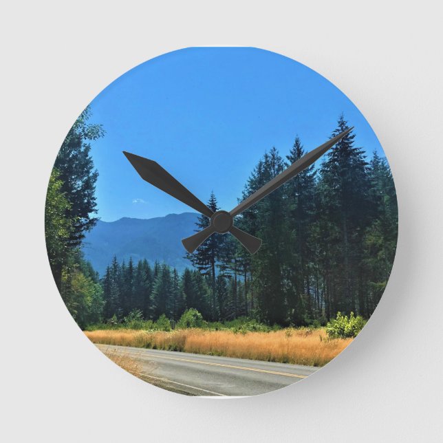 Rural Washington, Randle, WA Round Clock (Front)