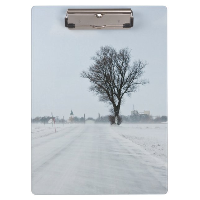 Rural winter road clipboard (Front)