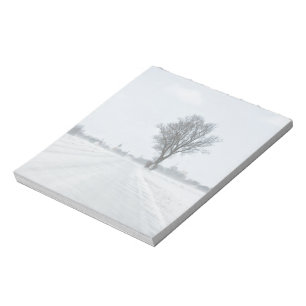 Rural winter road notepad