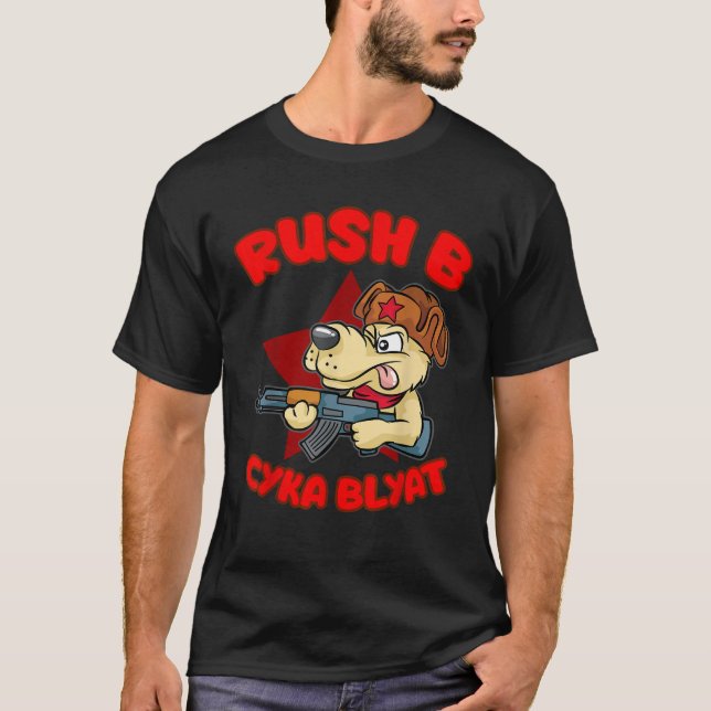 Rush B Cyka Blyat  Dog Men Women  T-Shirt (Front)