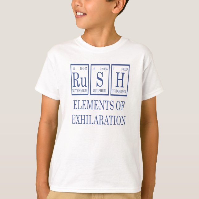 Rush Elements Of Exhilaration Unisex Kids Tee (Front)