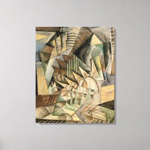 Rush Hour, New York by Max Weber, Vintage Cubism Canvas Print