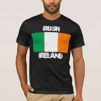 Rush, Ireland with Irish flag