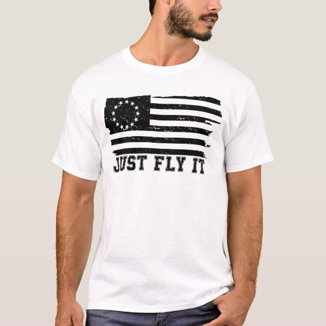 rush-limbaugh betsy ross Flag shirt Just Fly It (Front)