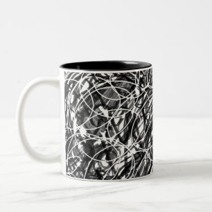 Rush of Time Abstract Art Two-Tone Coffee Mug