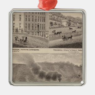 Rushford Wagonand Carriage County, Minnesota Metal Ornament