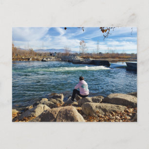 Rushing River Nature Scene Postcard
