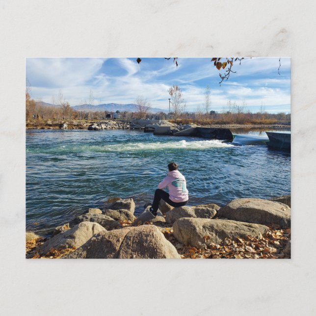 Rushing River Nature Scene Postcard (Front)