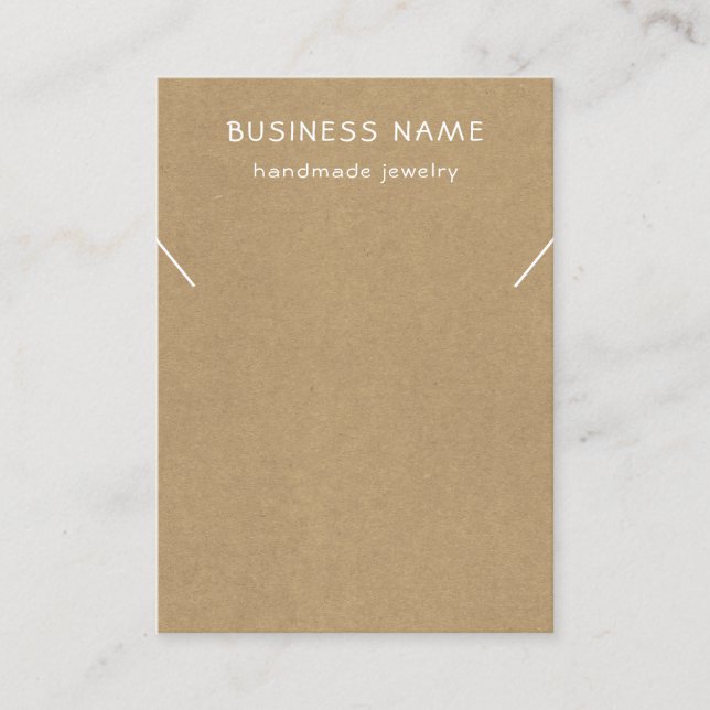 Rusic Kraft Necklace or Bracelet Display Card (Front)