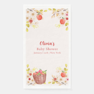 Rusitc Autumn Fall Apple Gardening Baby Shower Napkin