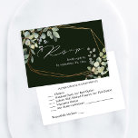 Rusitc Eucalyptus & Gold with Meal RSVP - Green<br><div class="desc">Send this elegant or modern Rustic Eucalyptus & Gold Frame RSVP meal card with your invitations for weddings and parties including Graduation parties. See our collection for an option without the meal.</div>
