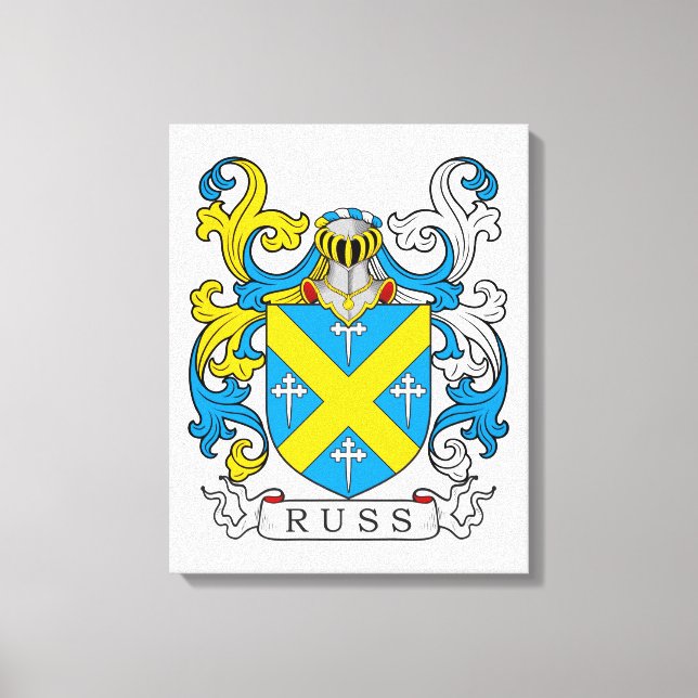 Russ Family Crest Canvas Print (Front)