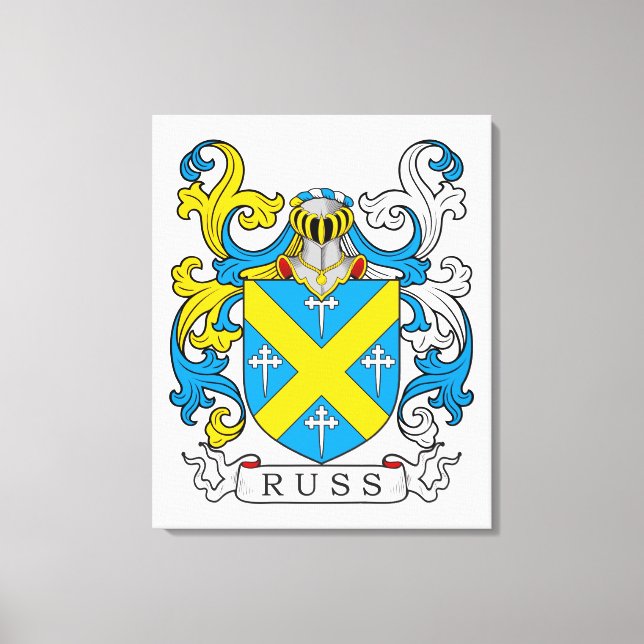 Russ Family Crest Canvas Print (Front)