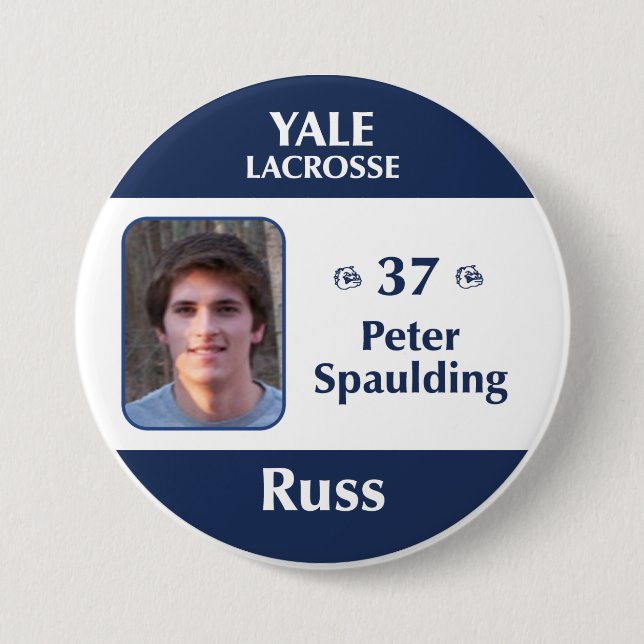 Russ - Peter Spaulding 3 Inch Round Button (Front)