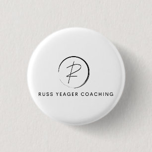 Russ Yeager Coaching Signature Logo 1 Inch Round Button