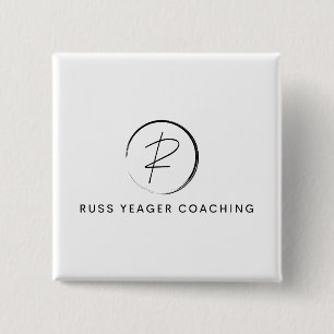 Russ Yeager Coaching Signature Logo 2 Inch Square Button