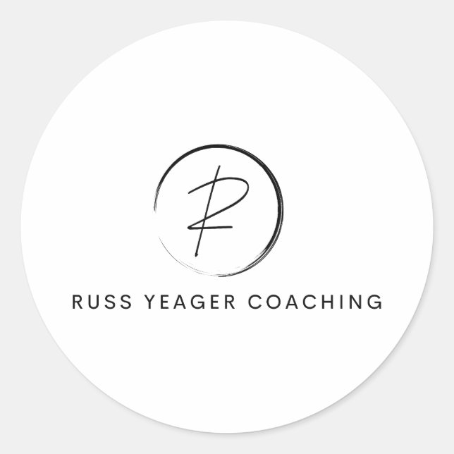 Russ Yeager Coaching Signature Logo Classic Round Sticker (Front)