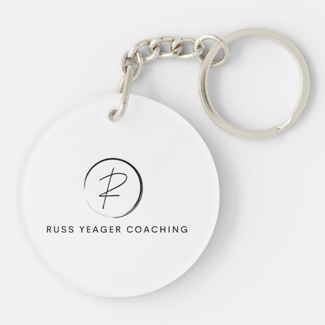 Russ Yeager Coaching Signature Logo Keychain (Back)