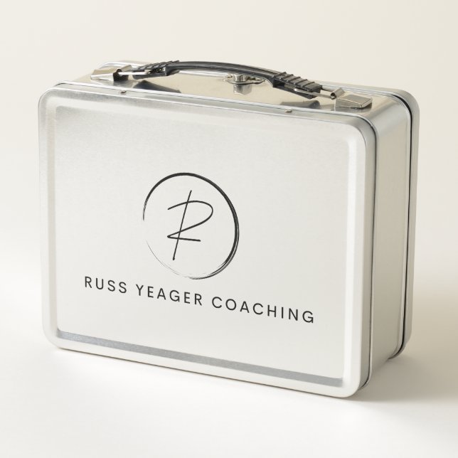 Russ Yeager Coaching Signature Logo Metal Lunch Box (Back)