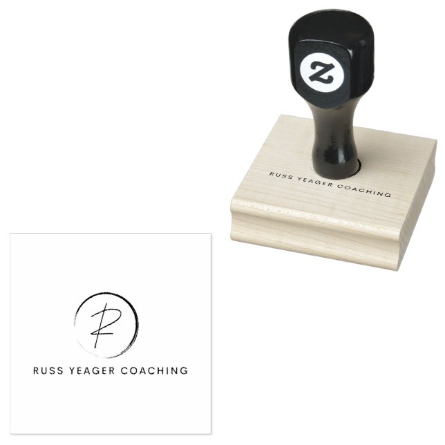 Russ Yeager Coaching Signature Logo Rubber Stamp (Stamped)