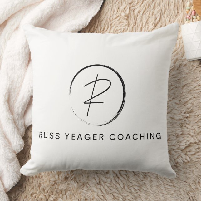 Russ Yeager Coaching Signature Logo Throw Pillow (Blanket)