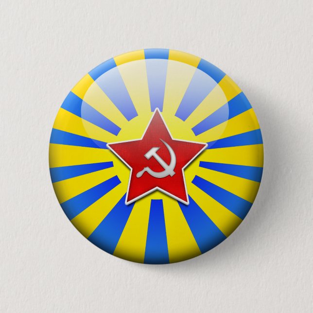 Russain Flag Air Force 2 Inch Round Button (Front)