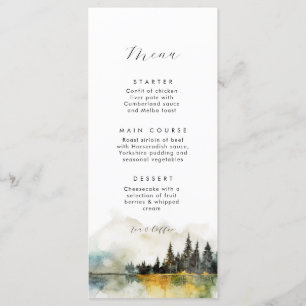 Russe automne forêt d'hiver montagne plat Menu pla