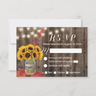 Russe Autumn Sunflower Jar Mariage de automne RSVP