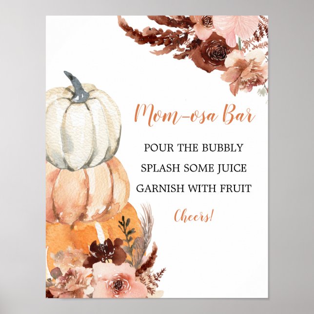 Russe Boho Citrouille Jeu Momosa Bar Poster (Devant)