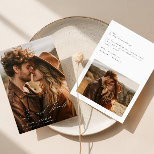 Russe Boho Merci Carte photo Mariage