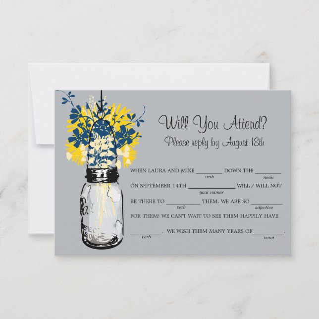 Russe Burlap Mason Jar Fleur sauvage LIB RSVP (Devant)