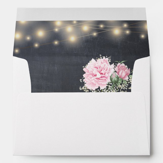 Russe Chalkboard Floral Mason Jar | Enveloppe (Dos (Bas))