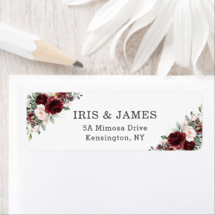 Russe Chic Bourgogne Blush Pink Floral Mariage
