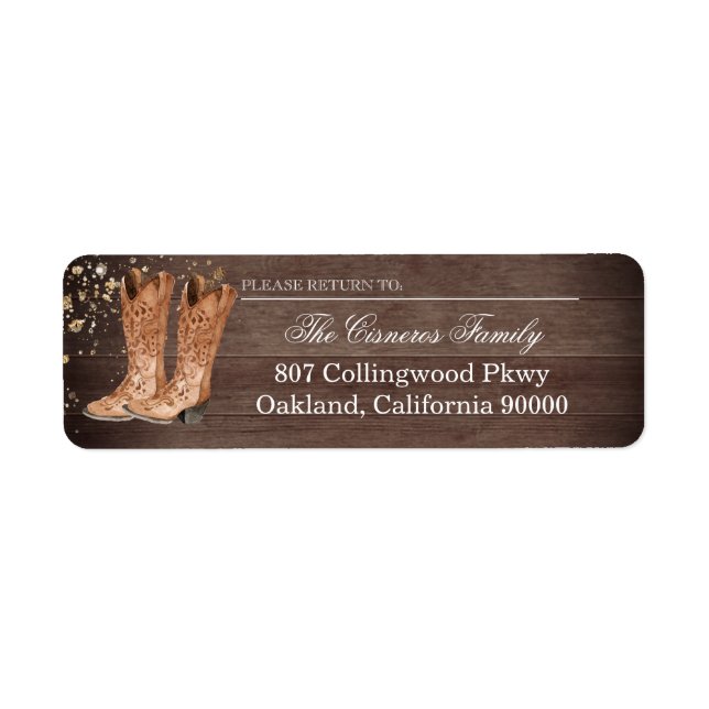 Russe Country Cowboy ou Cowgirl Boots Adresse (Devant)