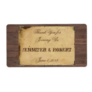 Russe Cowboy Casquette Mariage Étiquette bouteille