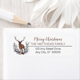 Russe Deer Buck Joyeux Noël Famille