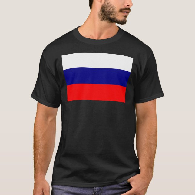 Russe, drapeau russe T-shirt classique (Devant)