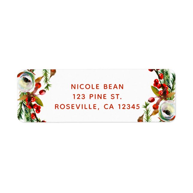 Russe hiver Floral Wreath Moderne (Devant)