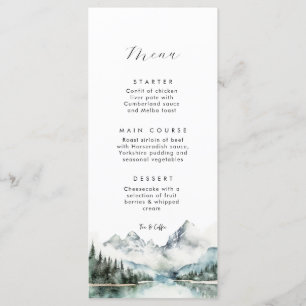 Russe hiver forêt montagne plat Menu