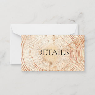 Russe Mariage Wood Grain Détails Code QR Modèle