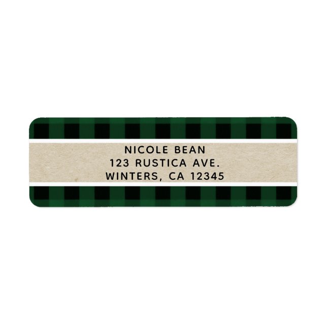 Russe Noël Vacances Buffle Vert Plaid Kraft (Devant)
