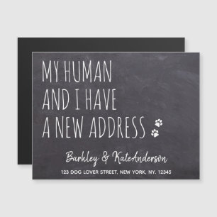 Russe Nouvelle adresse Chien Moving Faire-part