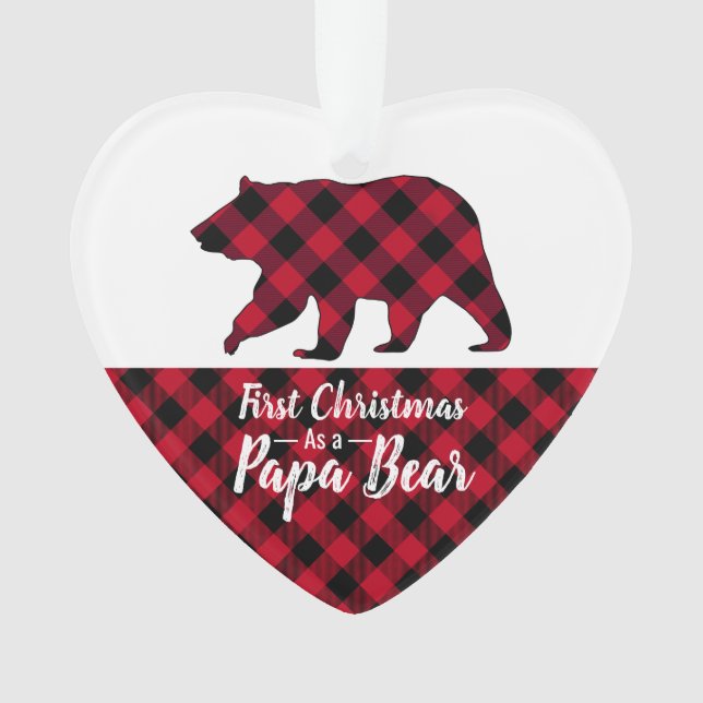 Russe Papa Ours Rouge Buffalo Plaid Photo (devant)
