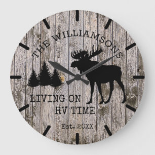 Russe Pays Bois Vivant sur RV Temps Horloge d'orig