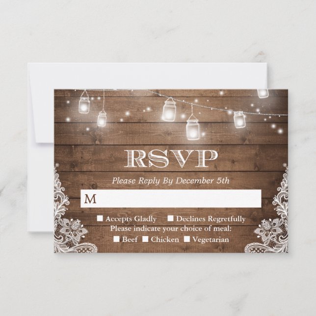 Russe Pays Mason Jar Éclairages RSVP (Devant)