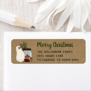 Russe Snowman & Gingerbread Kraft Adresse de retou