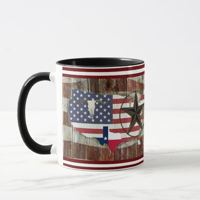 Russe Texas Lone Star Texas Long Horn Mug (Gauche)