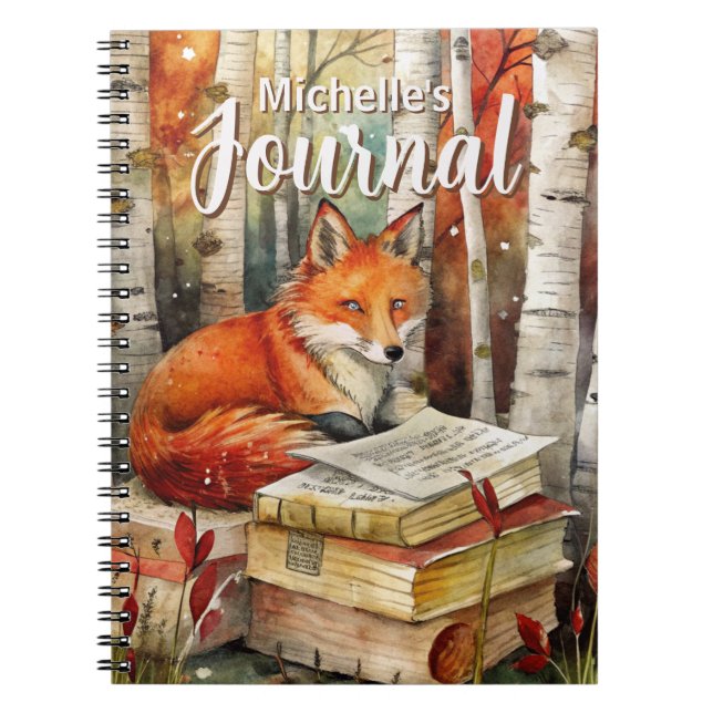 Russe Vintage Fox Books Woodland Journal (Devant)