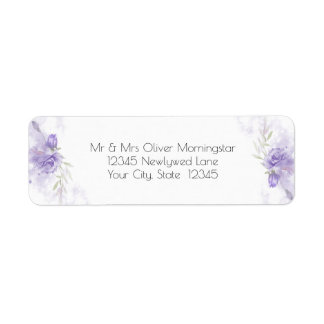 Russe Violet violet Rose Floral Étiquette